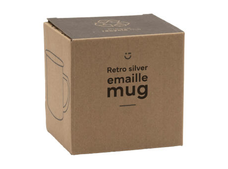 Product image Retro Silver Emaille Tasse 350 ml bedrucken