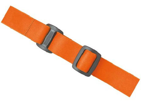 Elastisches Band 2,5cm für Stirnlampe 3W 'Sirius', orange Werbeartikel