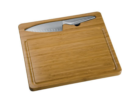 Product image Schneidebrett mit Messer Mantova Werbeartikel