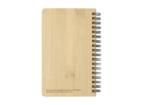 Notebook made from Stonewaste-Bamboo A6 Notizbuch Werbeartikel