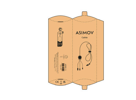 Asimov Ladekabel rPET 5 in 1 bedrucken