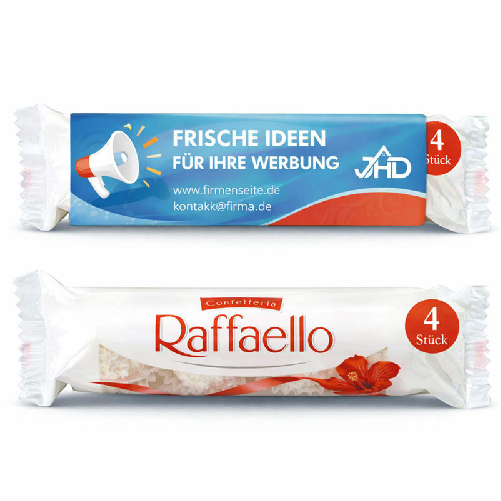 Product image Raffaello 4er im Werbeschuber Werbeartikel