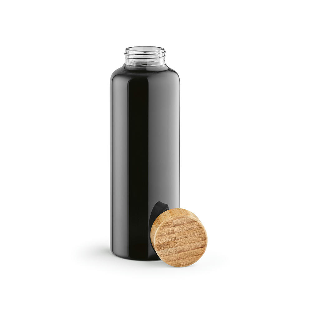 Indus Trinkflasche aus Borosilikatglas mit Bambusdeckel, 510 ml Werbeartikel