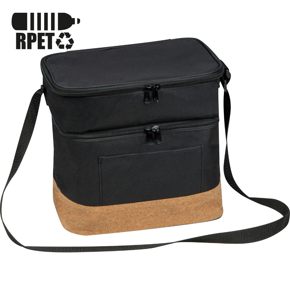 Product image Kühltasche aus RPET mit Extrafach und Korkboden Werbeartikel