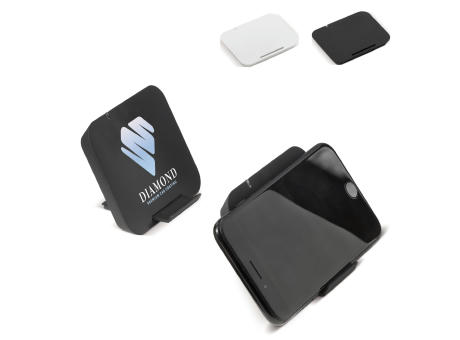 Kabellose Ladestation mit Telefonständer 5W Werbeartikel