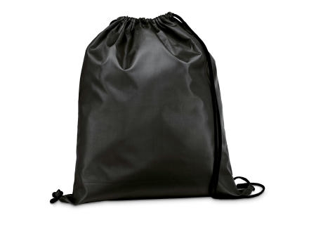 CARNABY. 210D Rucksacktasche mit schwarzen Zugbändern bedrucken