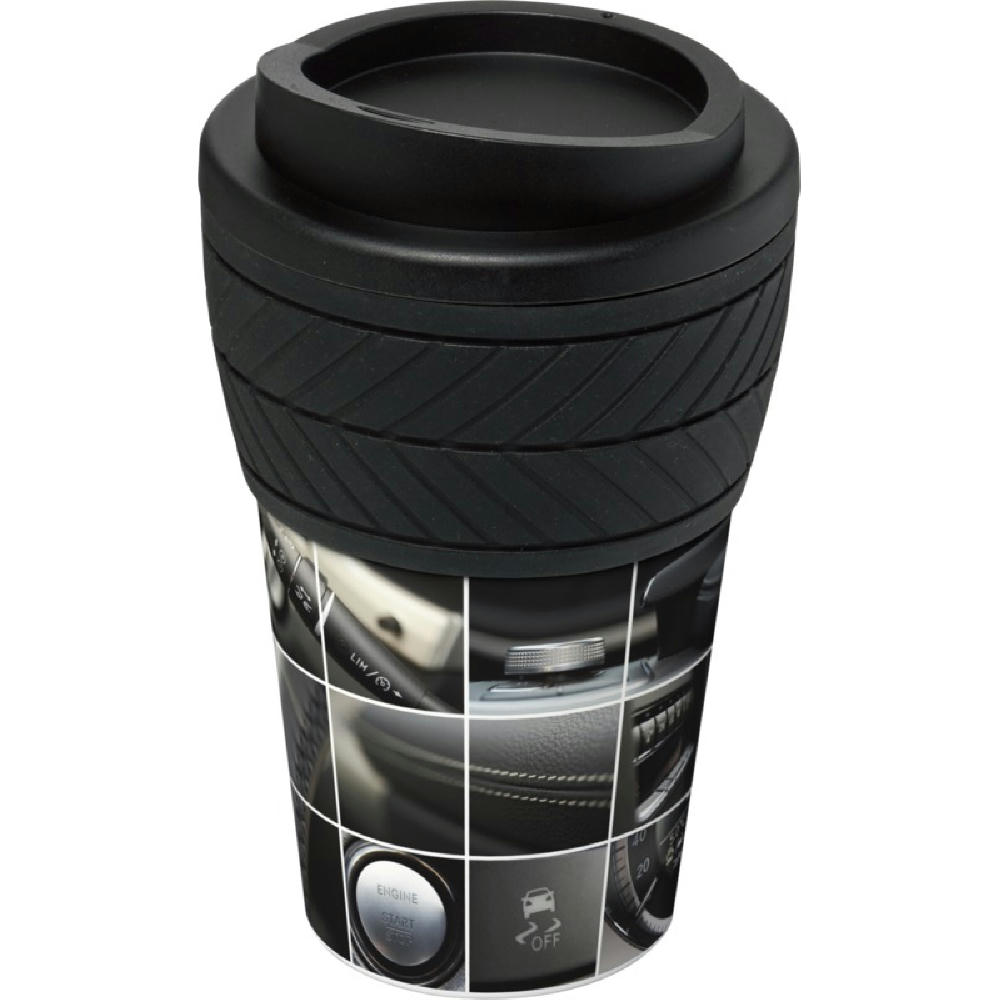 Product image Brite-Americano® 350 ml Isolierbecher mit Schutzring Reifen-Design Werbeartikel