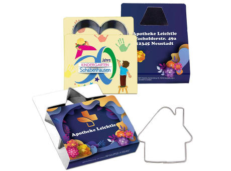 Backförmchen Single-Pack - Weihnachten - Elch 4/0-c Werbeartikel
