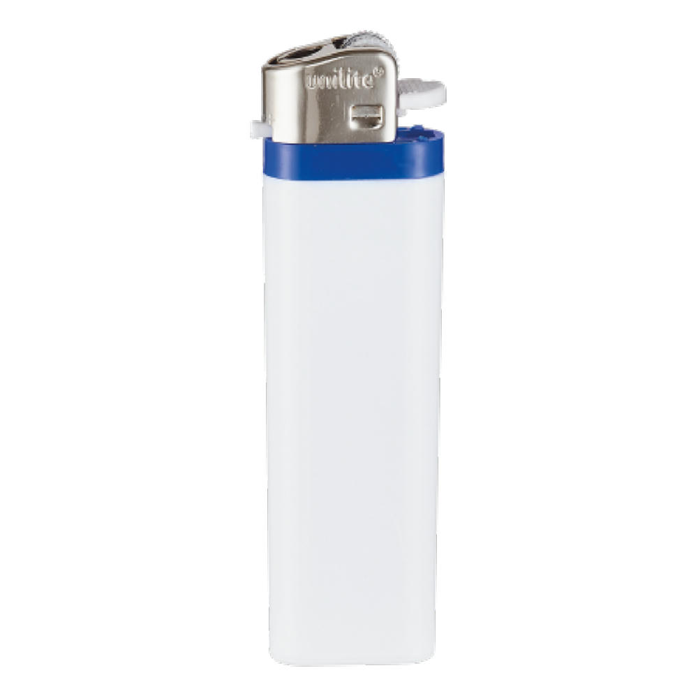 Product image Weißes Einwegfeuerzeug mit farbigem Rand Werbeartikel