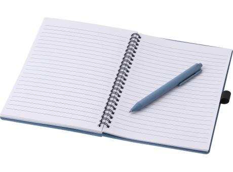 Notizbuch und Kugelschreiber aus Weizenstroh Massimo Werbeartikel