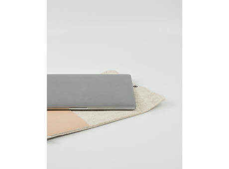 Recycled Felt & Apple Leather Laptop Sleeve Plus 16" bedrucken