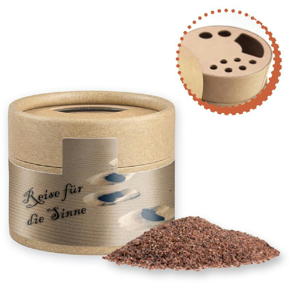 Kala Namak, ca. 55g, Kraftpapierstreuer Mini Werbeartikel