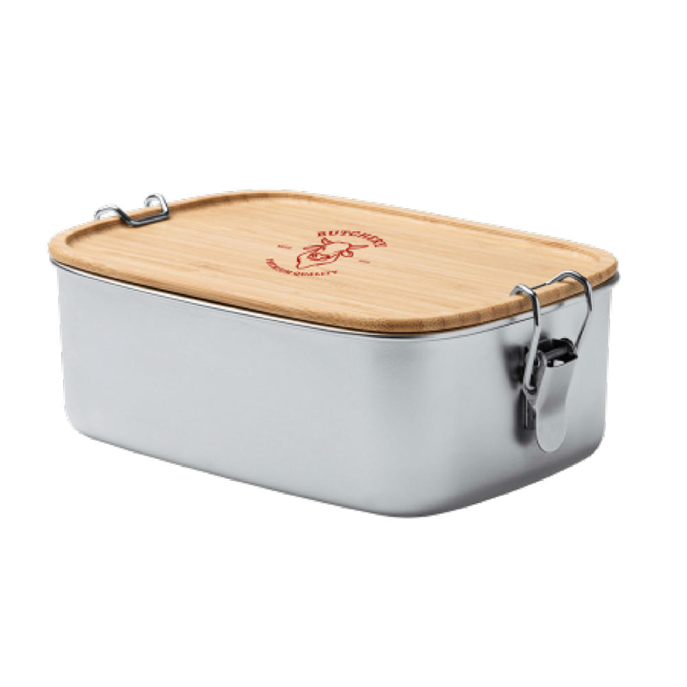 DAIKON Lunchbox aus Edelstahl mit Bambusdeckel Werbeartikel