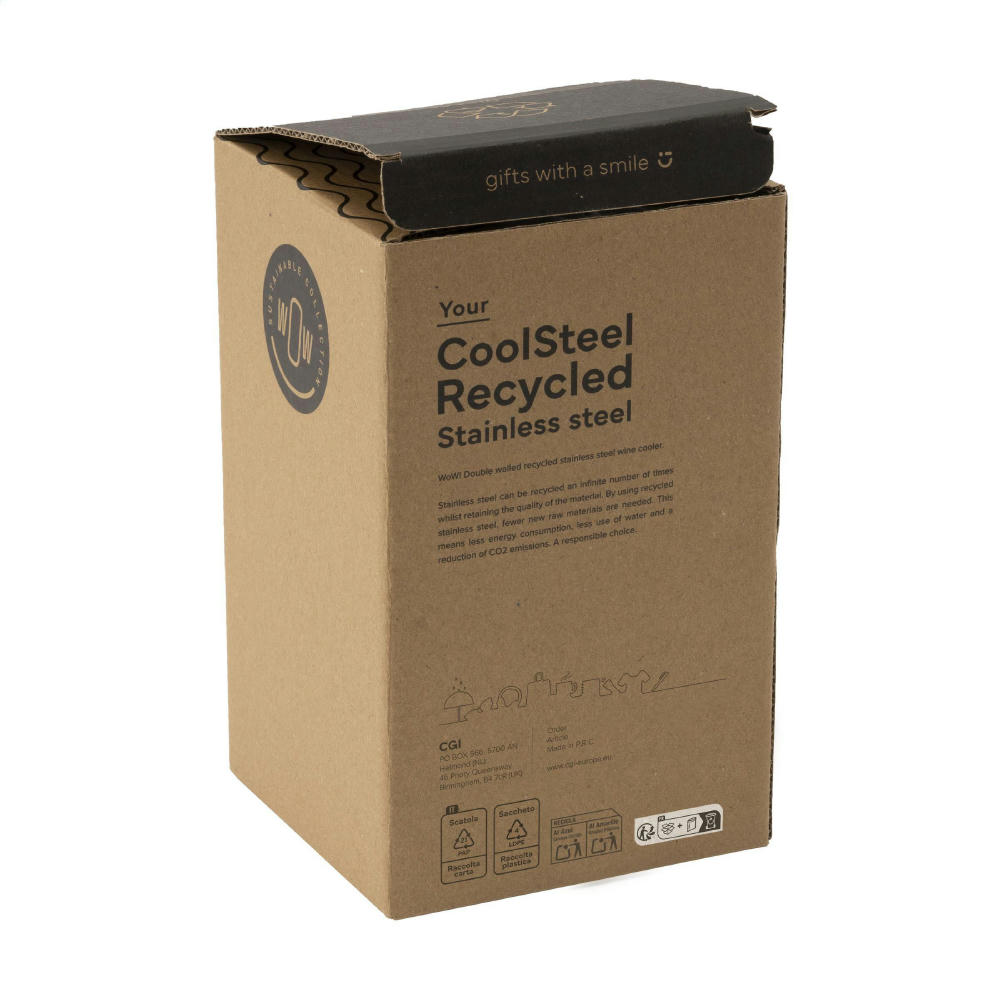 CoolSteel RCS Recycled Steel Weinkühler Werbeartikel
