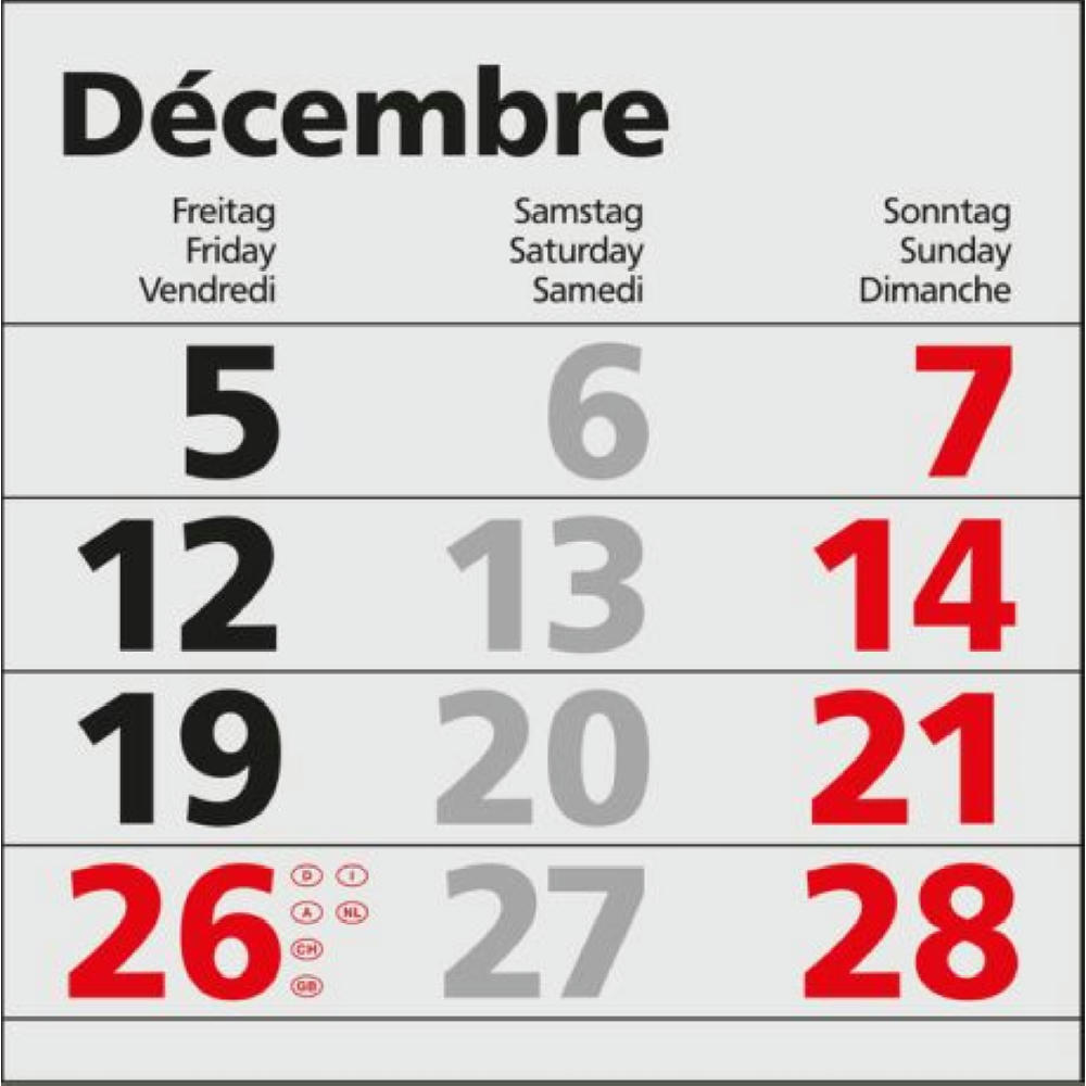 3-Monatskalender Einblatt Primus 3 Post A EXPRESS mit Jahresübersicht Werbeartikel