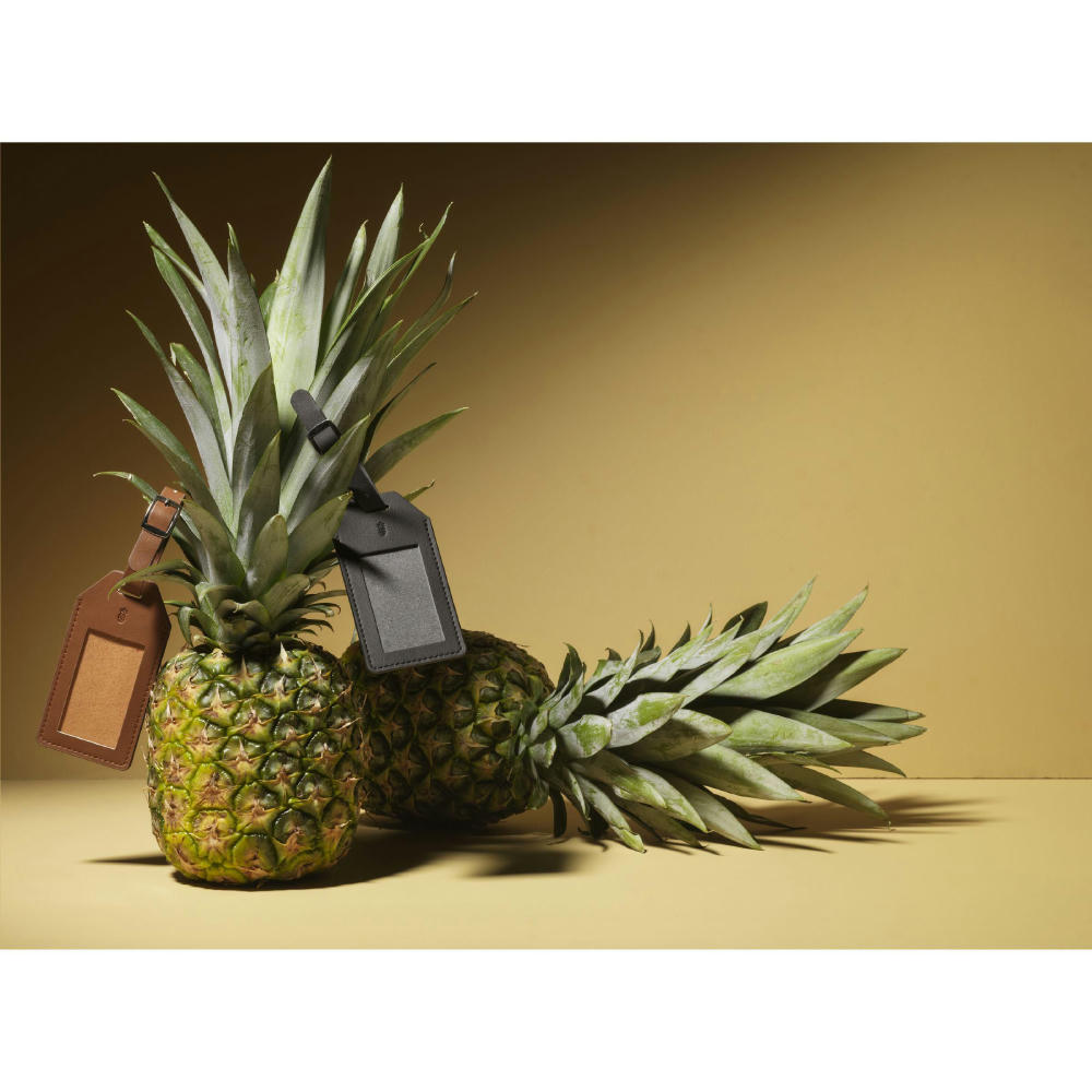 Vegan Pineapple Leather Luggage Tag Werbeartikel