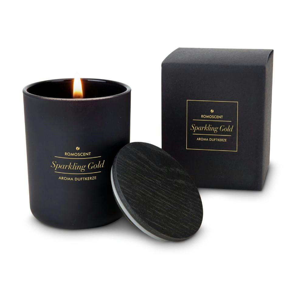 ROMOSCENT® Aromakerze Sparkling Gold Werbeartikel