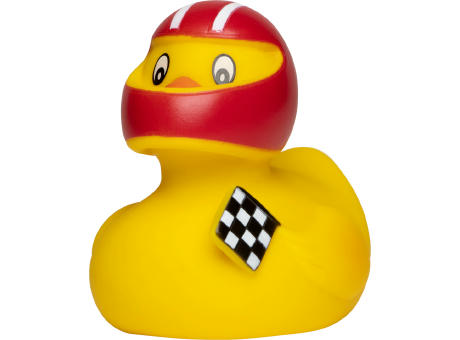 Quietsche-Ente Rennfahrer Werbeartikel