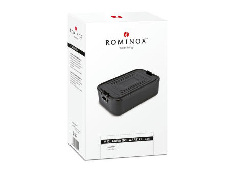 ROMINOX® Lunchbox // Quadra Schwarz matt XL Werbeartikel