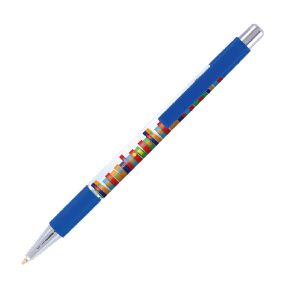 Product image BATAM Kugelschreiber Grip mit Griffzone und farbigen Akzenten und 4c-Druck all-over Werbeartikel