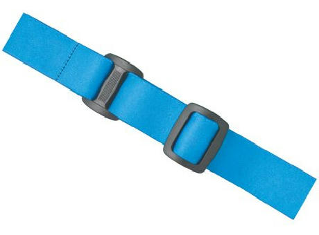 Elastisches Band 2,5cm für Stirnlampe 3W 'Sirius', blau Werbeartikel