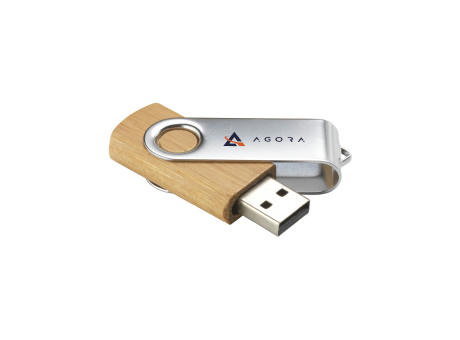 USB Twist Bamboo 32 GB bedrucken