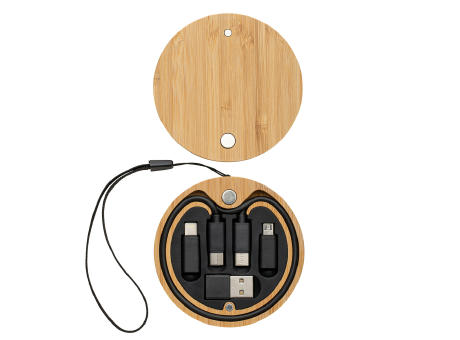6-in-1 Ladekabel REEVES-CONVERTICS BAMBOO bedrucken