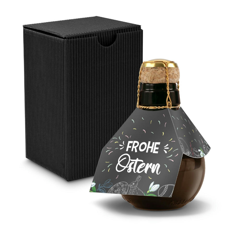 Product image Kleinste Sektflasche der Welt! Frohe Ostern - Inklusive Geschenkkarton in Gelb, 125 ml Werbeartikel