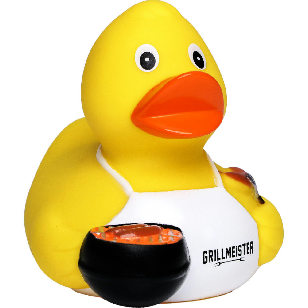 Product image Quietsche-Ente Grillmeister mit Slogan Grillmeister Werbeartikel