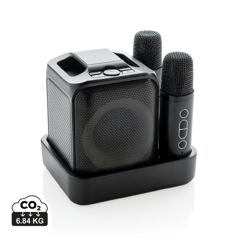 Product image Singvibe Karaoke-Set mit Doppelmikrofon aus RCS rec. ABS Werbeartikel