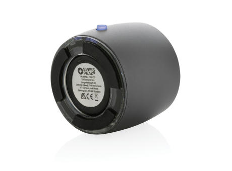 Swiss Peak 3W Basslautsprecher aus RCS recyceltem Aluminium Werbeartikel