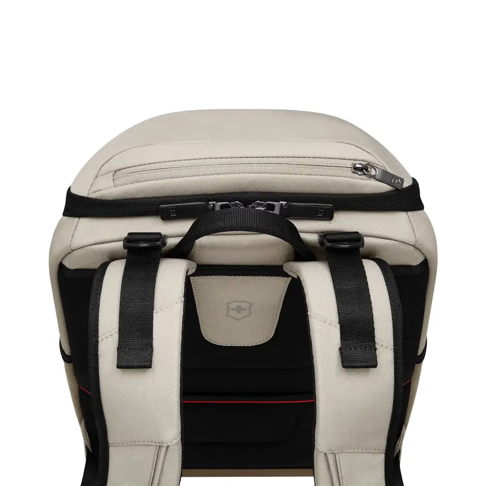 Victorinox Altmont Modern Commuter Backpack Weiß, Tragegriff und Reißverschluss oben – hochwertiges Kundengeschenk