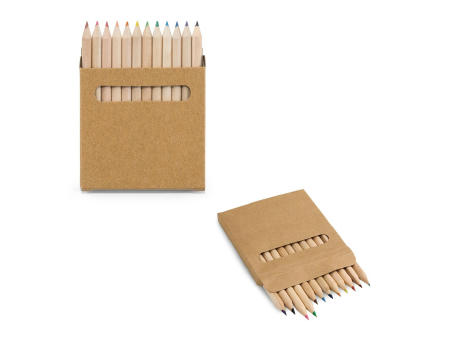 COLOURED. Buntstift Schachtel mit 12 Buntstiften bedrucken