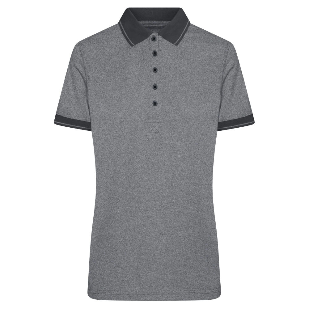 Product image Ladies' Heather Polo - Melange Polo mit modischen Details Werbeartikel