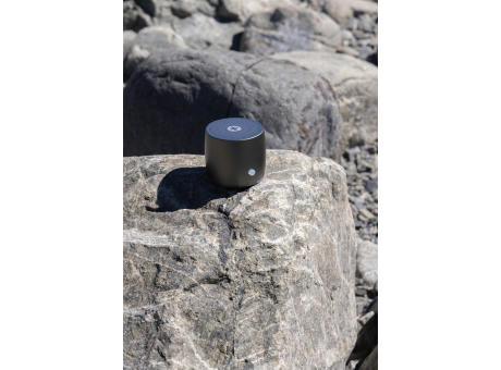 Swiss Peak 3W Basslautsprecher aus RCS recyceltem Aluminium Werbeartikel