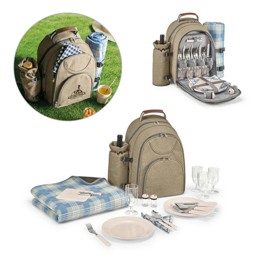 Product image VILLA. Thermischer Picknick-Rucksack aus 600D, hochdichtem, recyceltem Polyester Werbeartikel