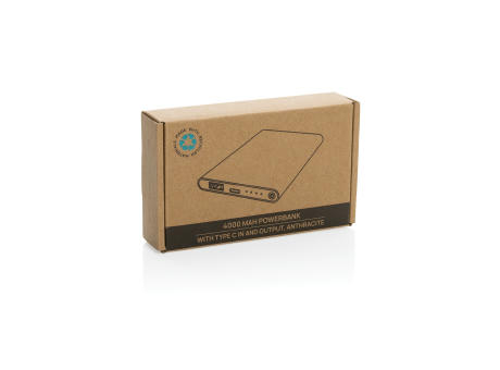 4.000mAh Type-C Powerbank aus RCS recyeltem ABS & Aluminium bedrucken