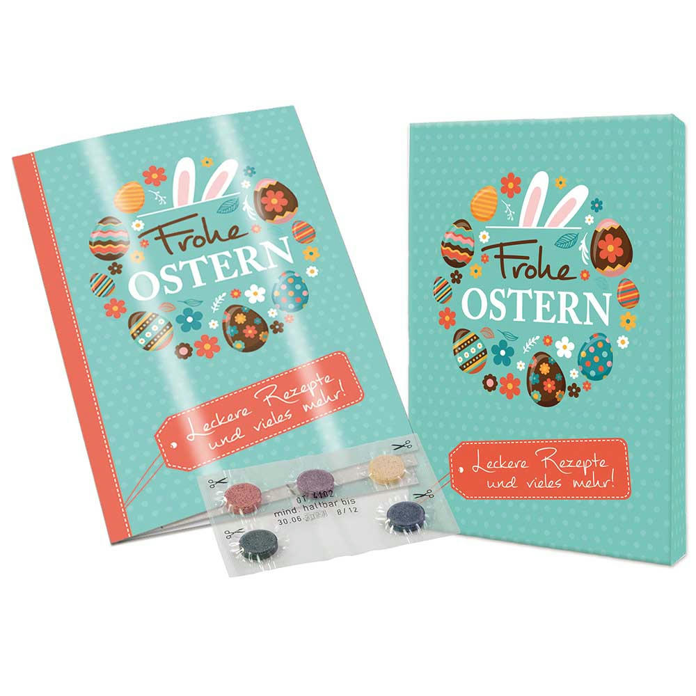 Product image Rezeptbuch-Set "Ostern" - Eierfarben-Set neutral Werbeartikel