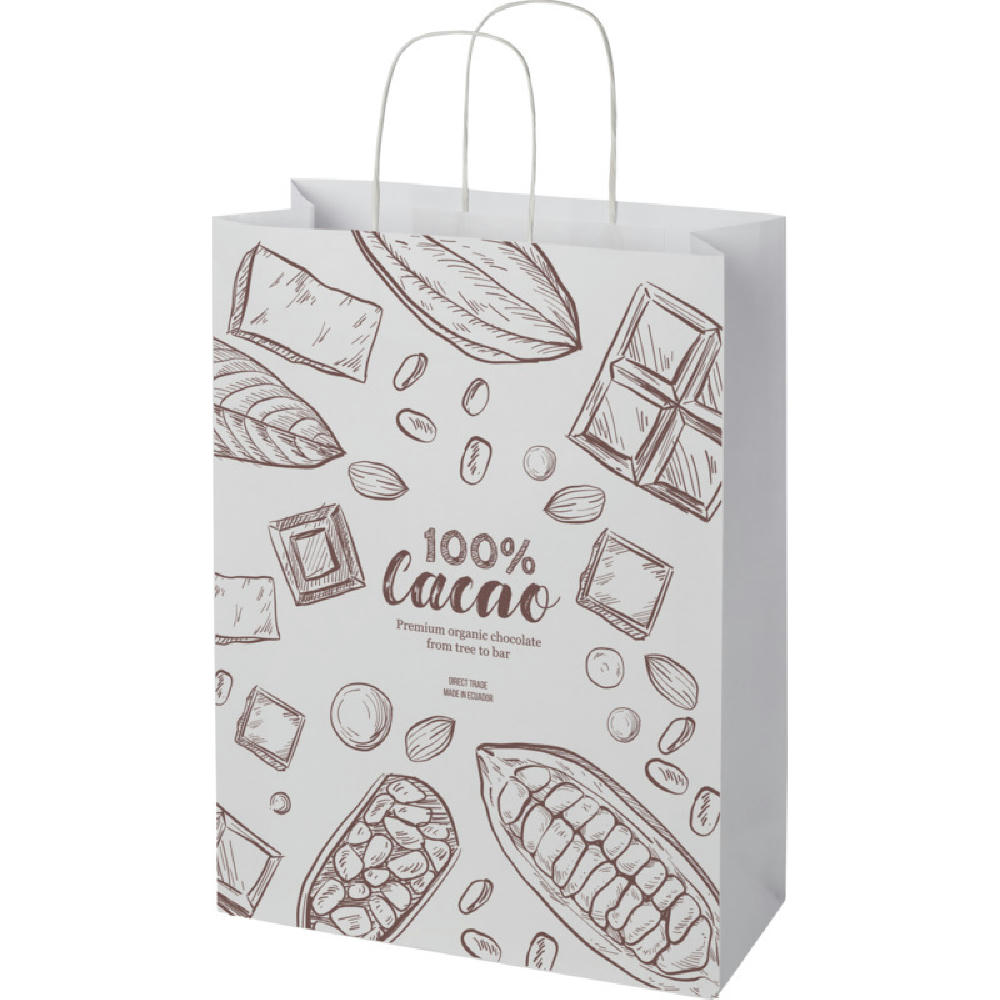 Product image Kraftpapiertasche 120 g/m² mit gedrehten Griffen – 31 × 12 × 41 cm Werbeartikel