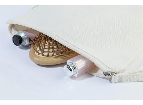 Kosmetiktasche aus recycelter Baumwolle Cospex Werbeartikel