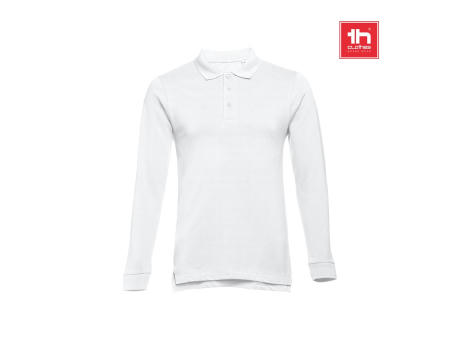THC BERN WH 3XL. Herren Langarm-Poloshirt bedrucken