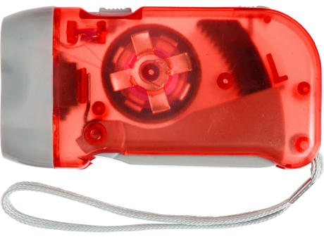 LED-Dynamotaschenlampe aus Kunststoff Tristan Werbeartikel