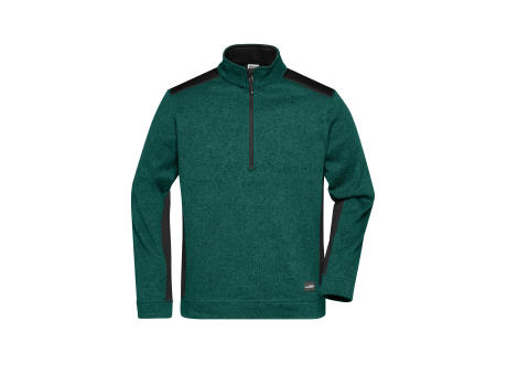 Product image Men's Knitted Workwear Fleece Half-Zip - STRONG - - Pflegeleichter Strickfleece Troyer im Materialmix Werbeartikel