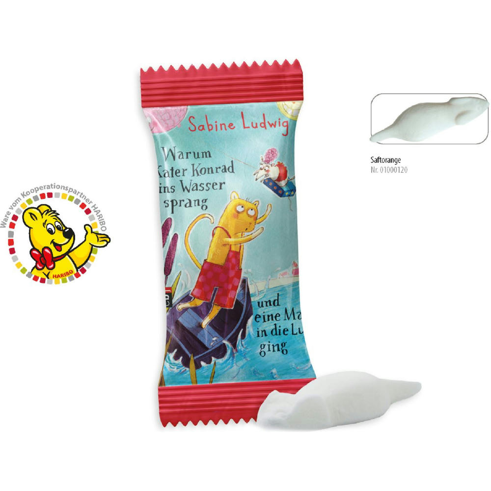 Product image HARIBO Weiße Maus Werbetüte, 1 Stück, Inhalt: HARIBO weiße Maus Werbeartikel