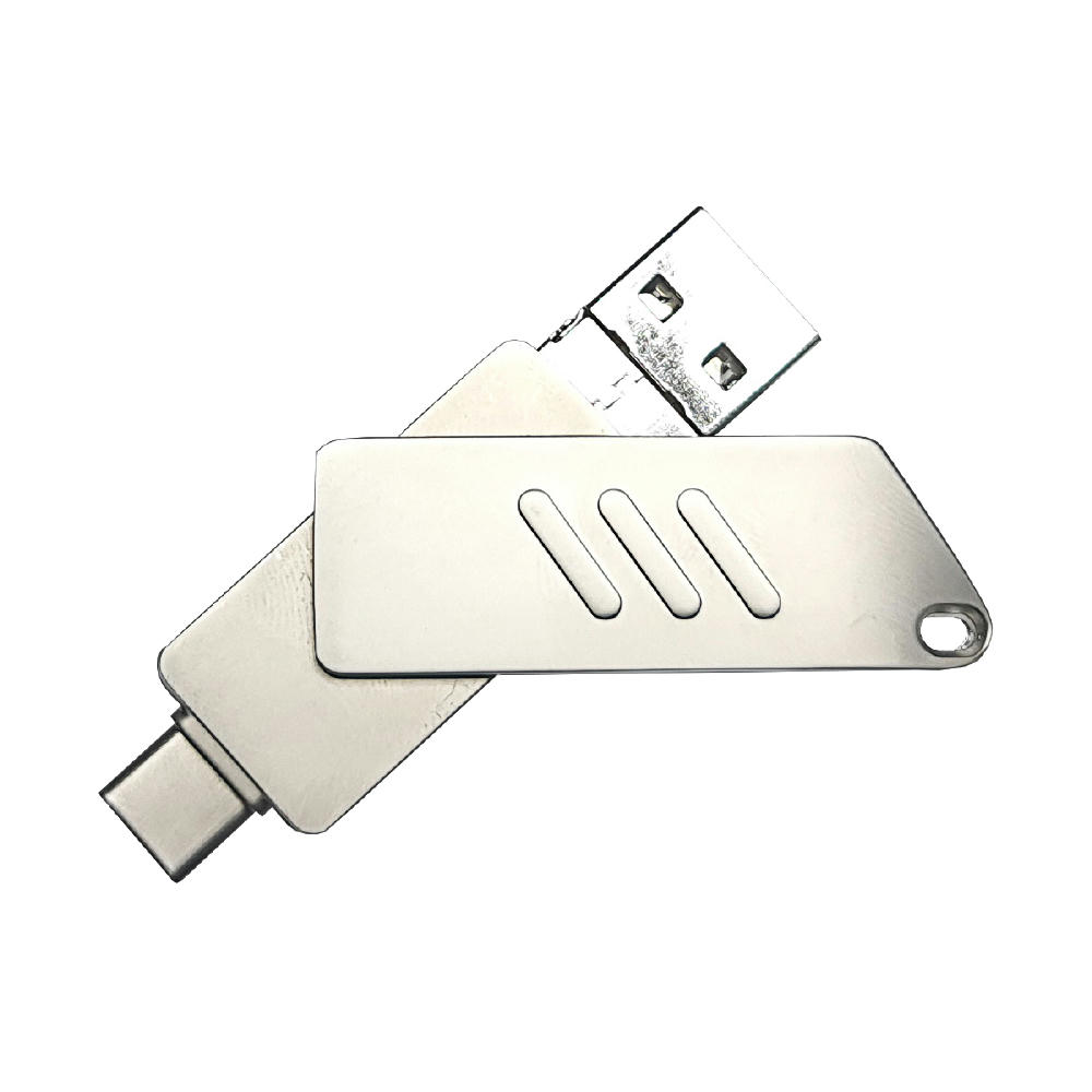 USB-Stick 4in1 OTG 09 USB 3.0 Flash Disk   8 GB Silber Werbeartikel