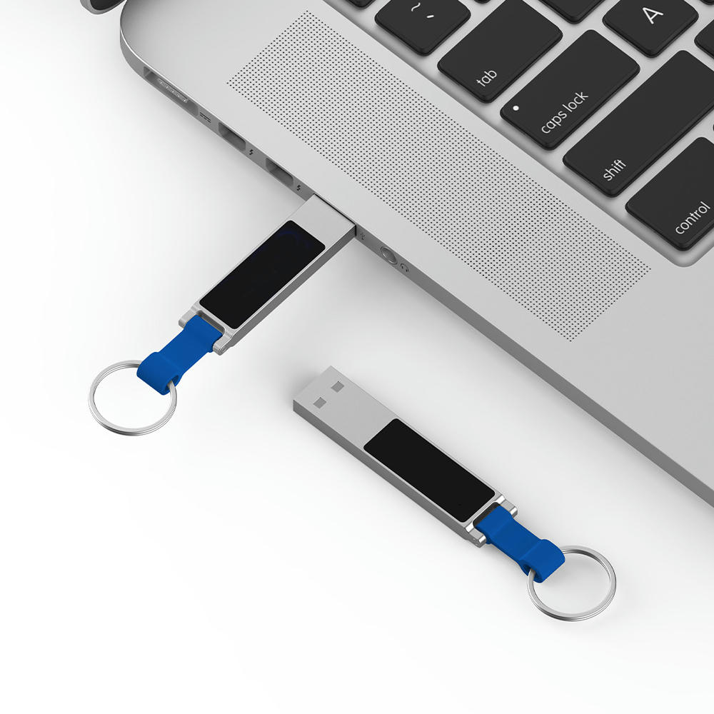 USB-Stick LED 12 USB 2.0 COB   1 GB Silber/Schwarz Werbeartikel
