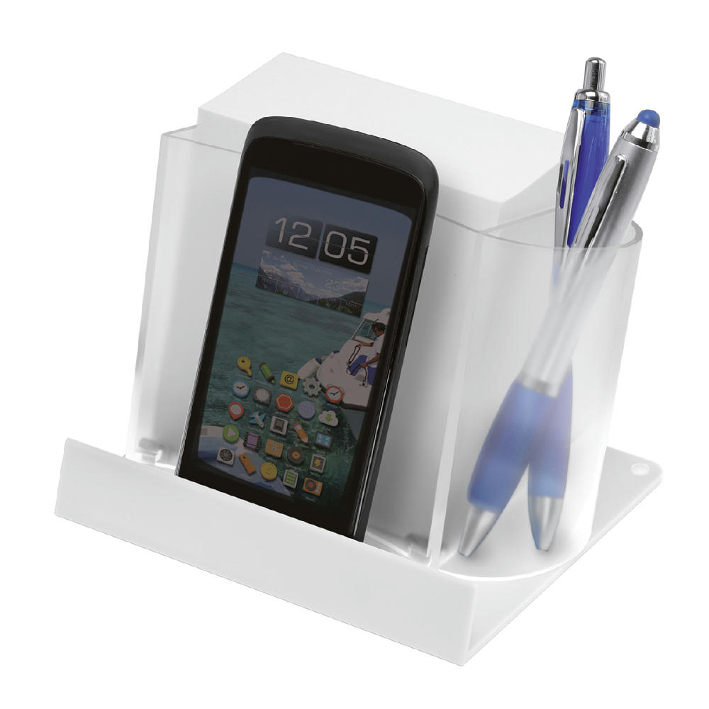 Product image Smartphone-/Tabletständer mit Zettelbox und Köcher Werbeartikel