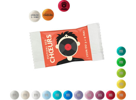 Product image Personalisierte M&M'S® Schokolinsen im Papiertütchen, 7 g Werbeartikel