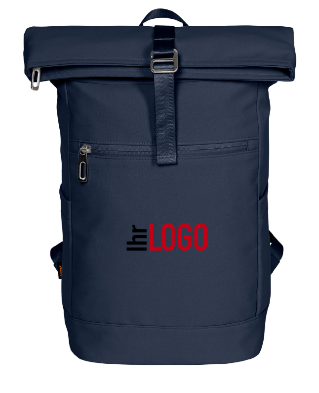 Halfar Rucksack STAR S in Marine als Werbeartikel – moderner Rucksack mit Logo bedrucken für Business und Alltag