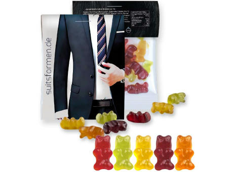 Product image Gummibärchen ohne Gelatine, ca. 15g, Express Midi-Tüte mit Werbereiter Werbeartikel
